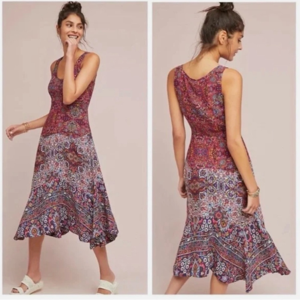 Anthropologie Multicolor Midi Dress